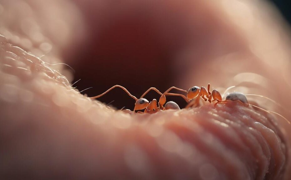 ants crawling in ear