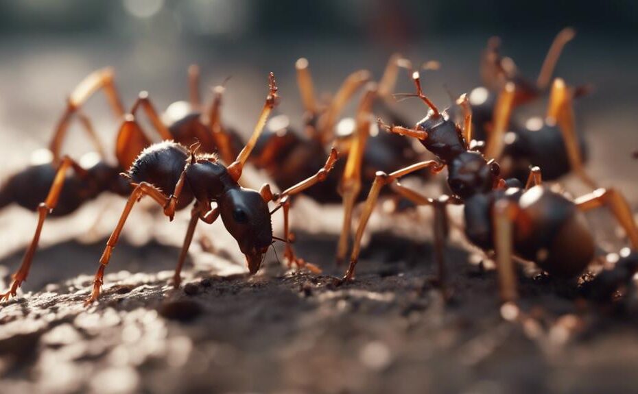 ants feast on cockroaches