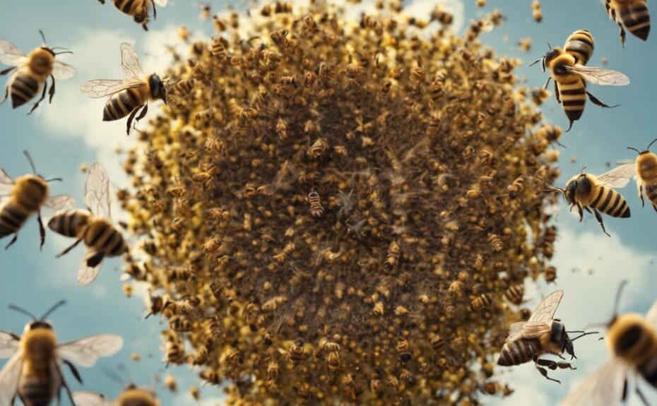 bees swarming for safety