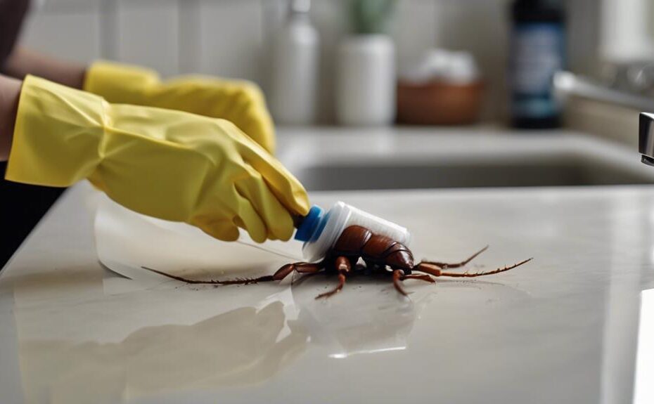 cleaning cockroach feces effectively