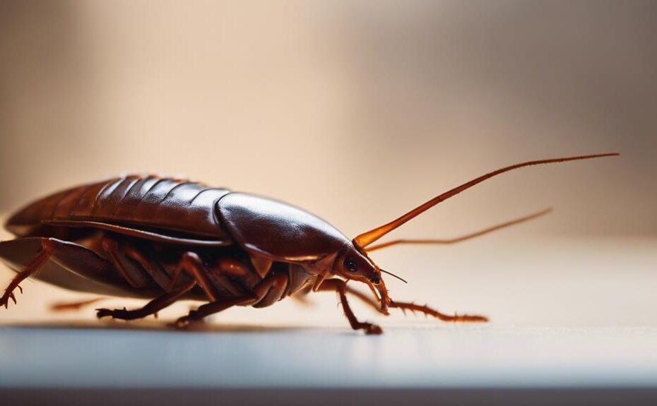 cockroach lying on its back