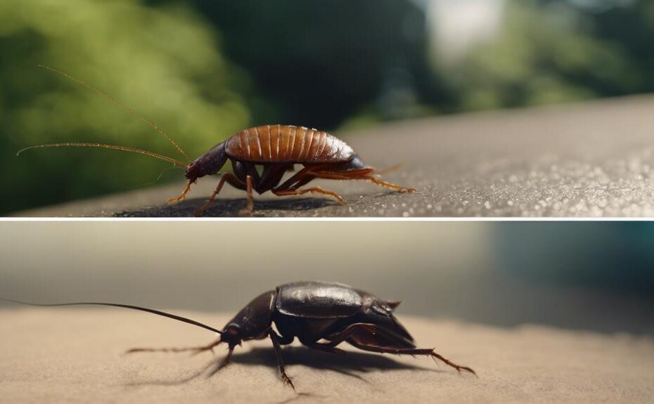 insect identification roach vs waterbug