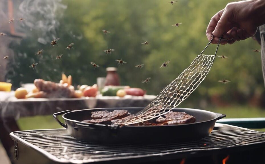 preventing flies while grilling