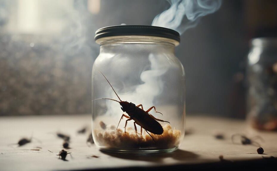 suffocating roaches with diy