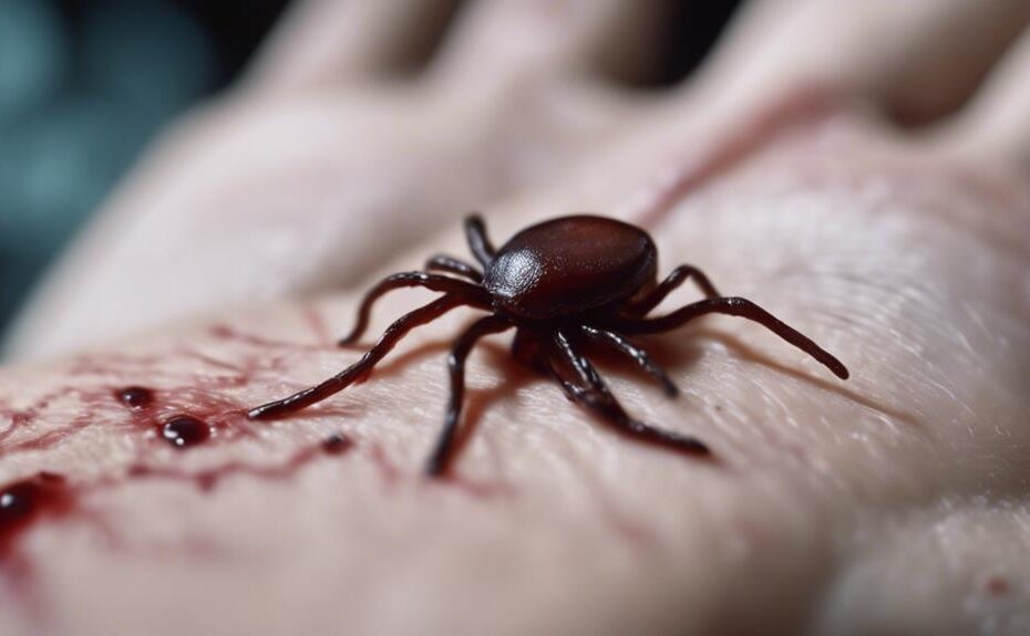 ticks infesting humans bodies