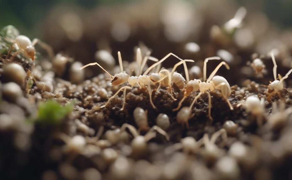 tiny ant nursery workers