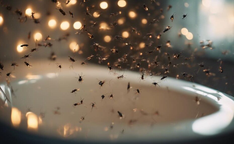 tiny bathroom bugs swarm