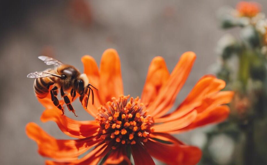 vibrant orange bee species